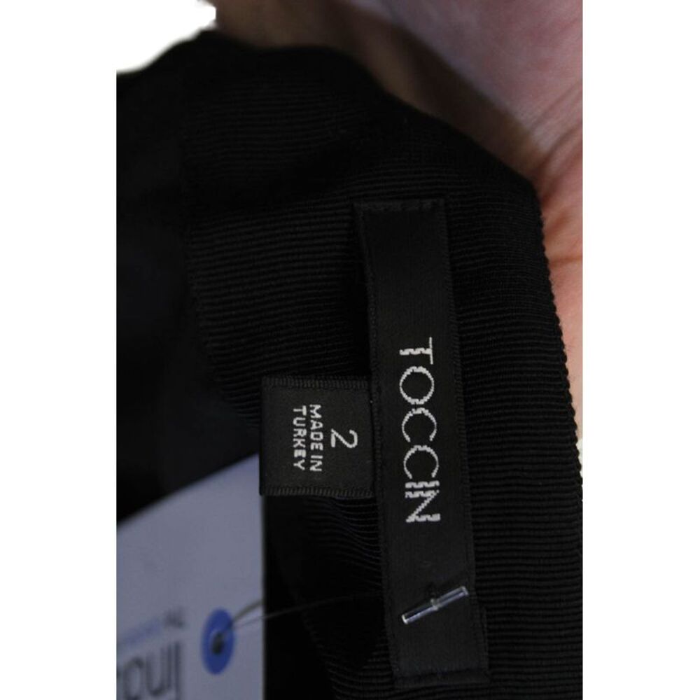 Toccin Women Black Checked Mini Pencil Skirt Size 2 - Picture 6 of 6
